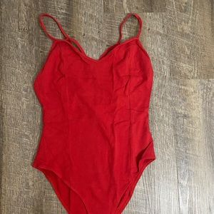 ⚡️3 for $15⚡️ Red bodysuit with strap oh back